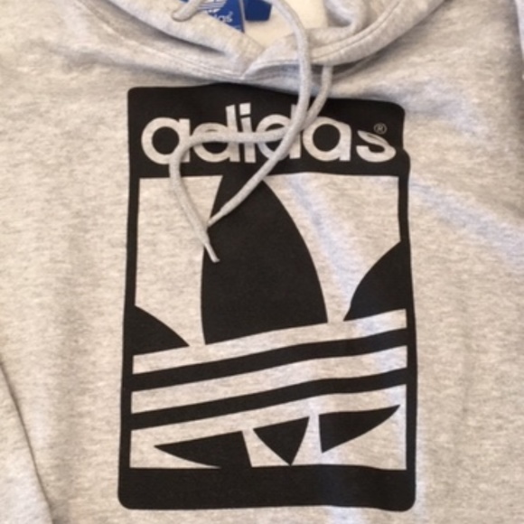 COOL NWT ADIDAS GRAY CLASSIC COMFY BASIC PULLOVER - Picture 3 of 3